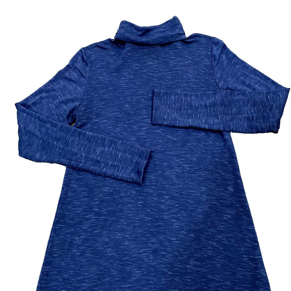 Abercrombie Fitch Blue Sweater Dress Turtleneck Stretch Soft Small Navy Tunic